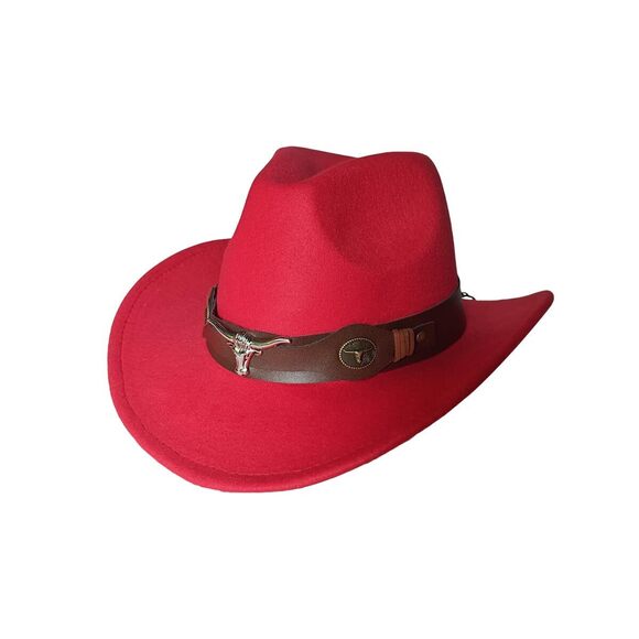 4792 Classic Western Cowboy Cap For Men Womens Wide Brim Fedora Cowgirl Hat main image 8